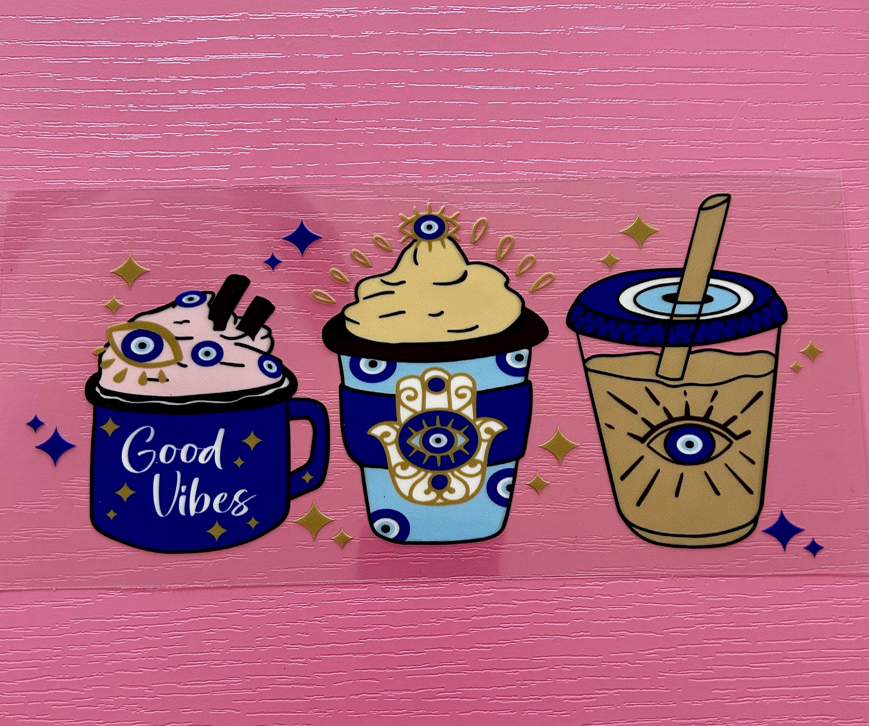 16 oz Evil Eye Coffee UV DTF