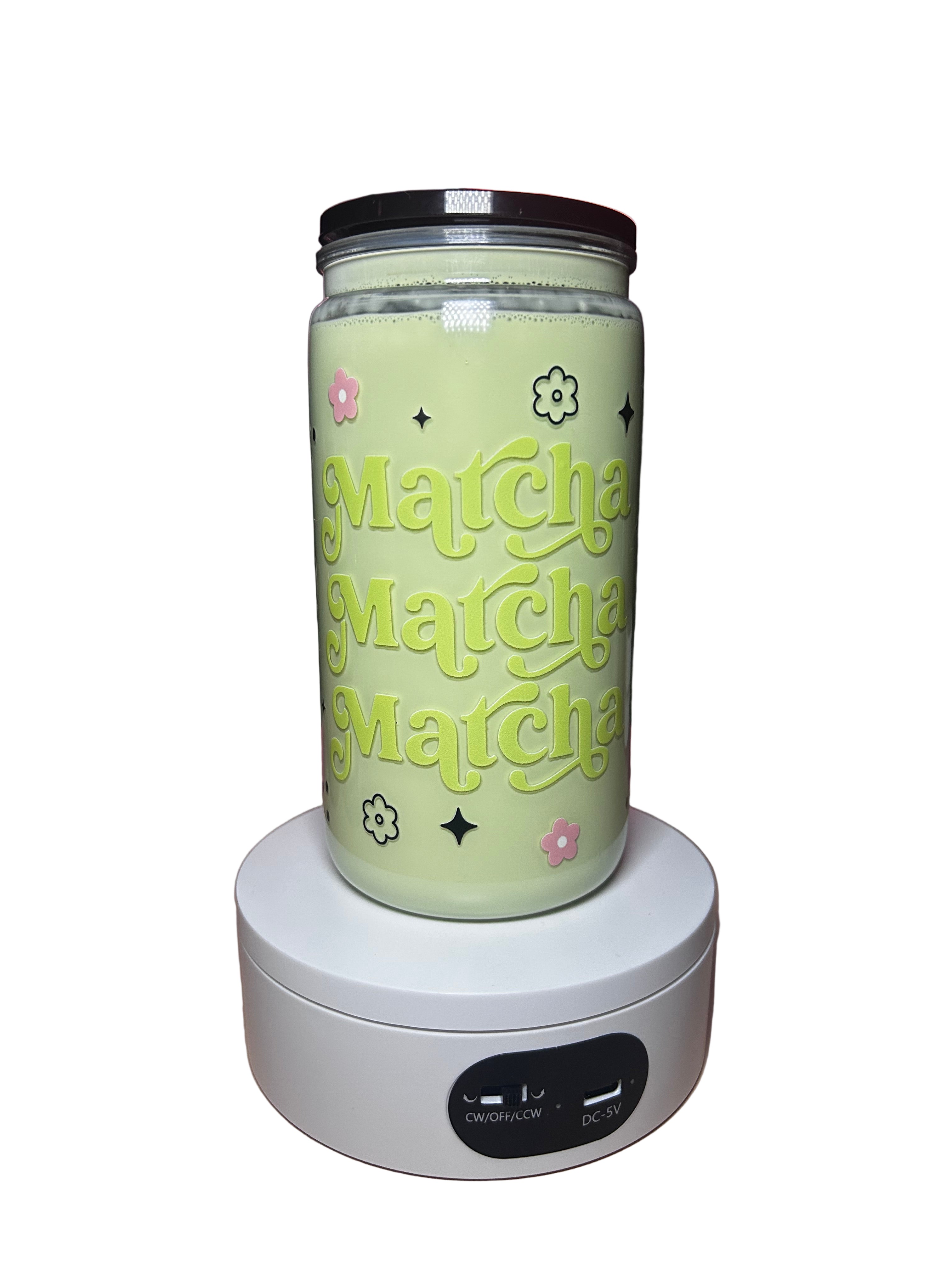 Matcha Latte w/ Black Lid