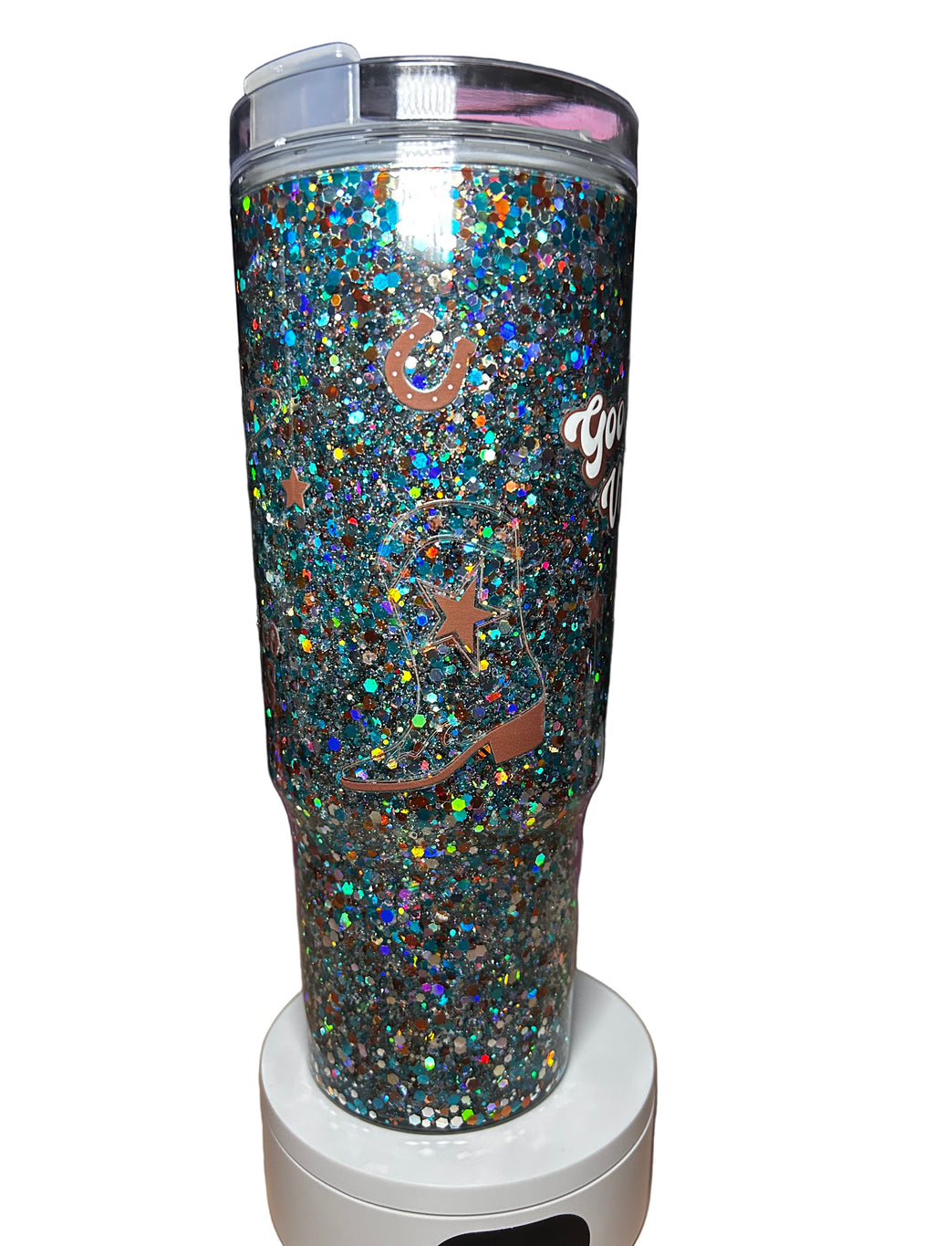 Cowboy Teal Tumbler