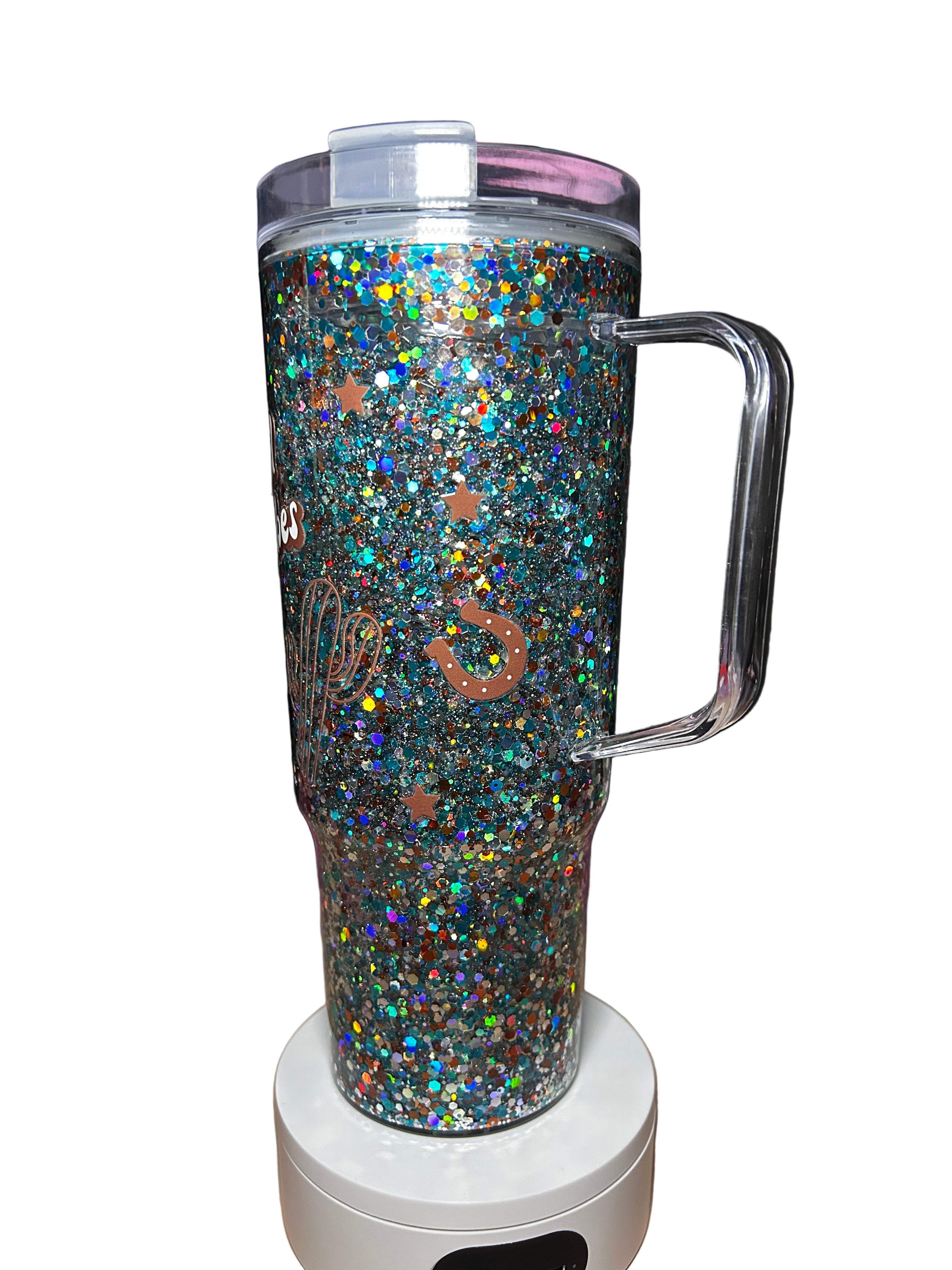Cowboy Teal Tumbler