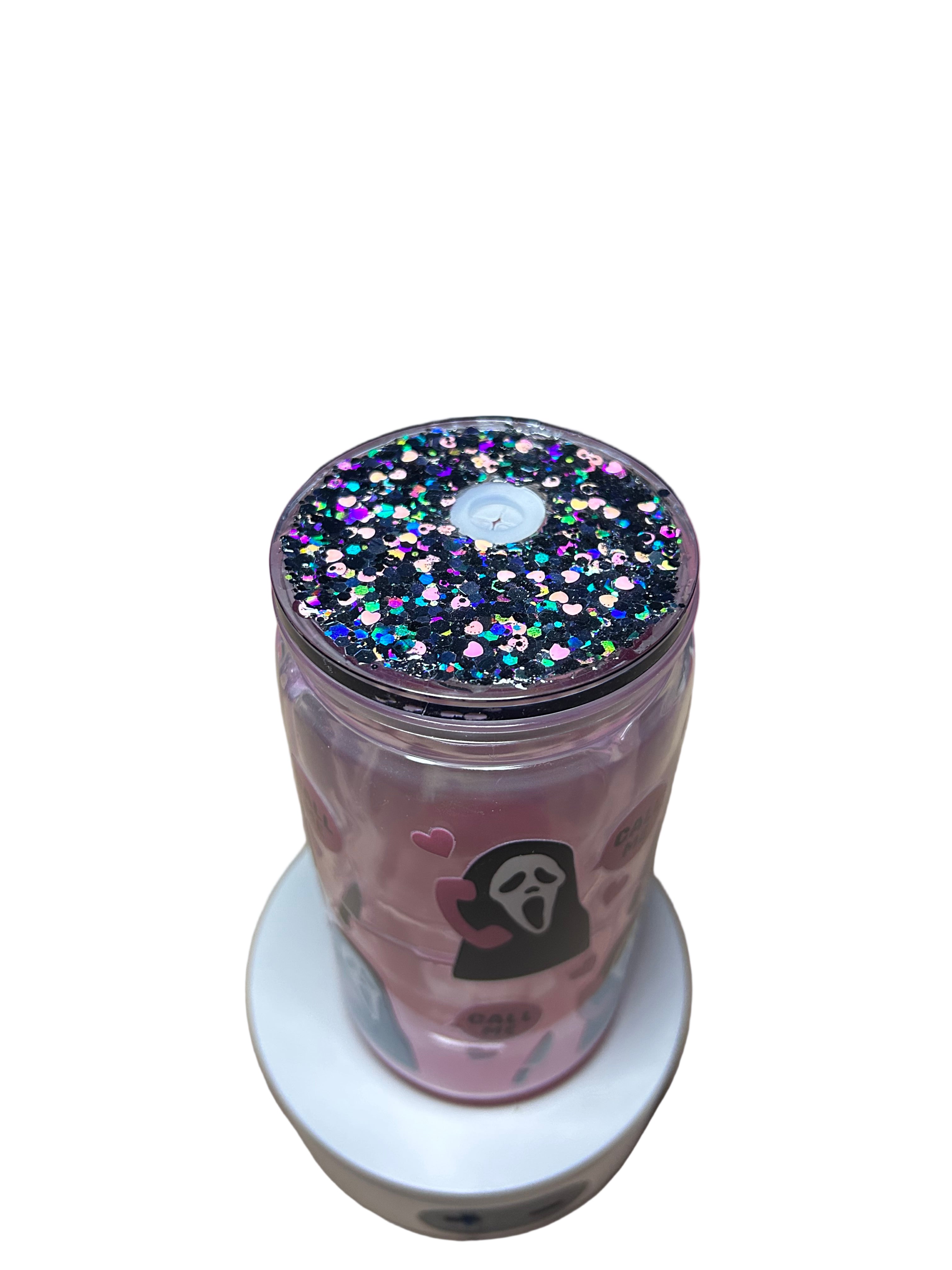 Pink Drip w/ Decorated Lid