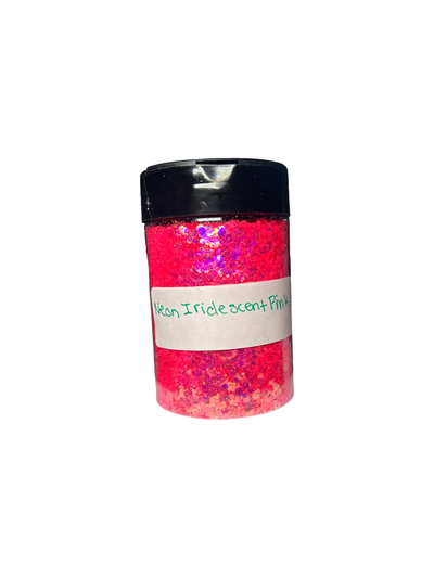 Neon Iridescent Pink Glitter