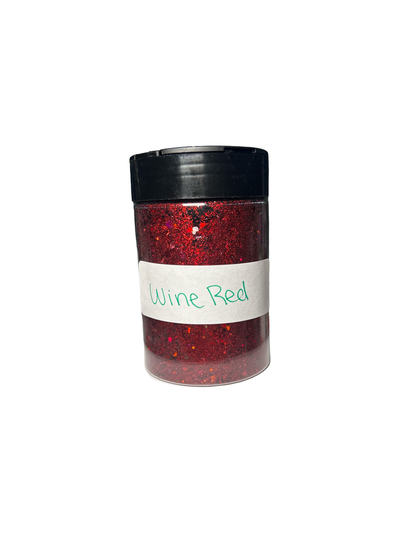 Wine Red Glitter Mix
