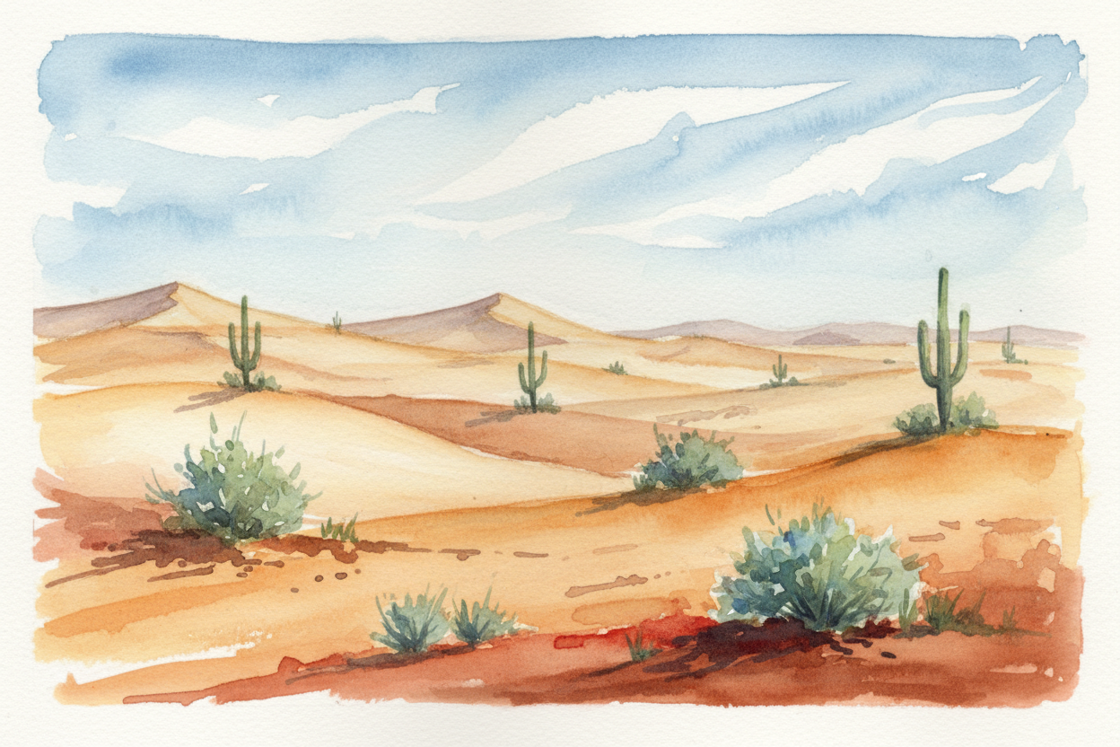 Desert watercolors